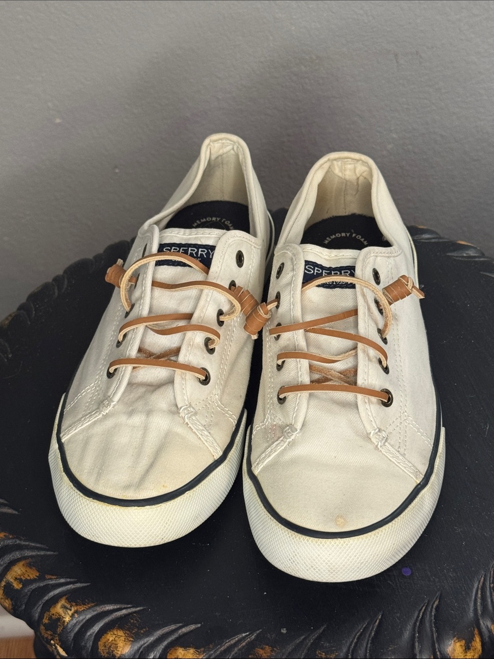 Sperry Women's Pier View sneakers in white canvas, size 11 - Picture 3 of 7